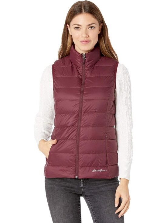 Eddie Bauer Jackets & Blazers - Eddie Bauer Utility CirrusLite Down Full Zip Vest Burgundy Women's Size Small